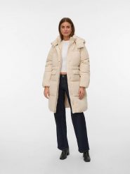 Vero Moda Płaszcz pikowany w kolorze beżowym rozmiar: XS. Brązowe płaszcze damskie Vero Moda, xs, bez wzorów, z puchu. Za 191.88 zł.