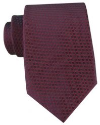 Bordowy Krawat z Mikrowzorem - Chattier. Czerwone krawaty i muchy męskie Chattier, bez wzorów, z tkaniny, eleganckie. Za 55.00 zł.