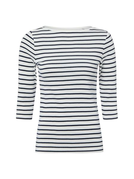 Brookshire Koszulka Kobiety Bawełna biały|niebieski, L. Białe t-shirty damskie brookshire, l, bez wzorów, z bawełny, bez kołnierzyka. Za 79.95 zł.