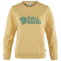 Bluza bawełniana damska Fjallraven Logo Sweater. Żółte bluzy bez kaptura damskie Fjällräven, l, z bawełny. Za 386.99 zł.
