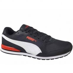 Buty do chodzenia męskie Puma St Runner V3. Białe buty sportowe na co dzień męskie Puma, z materiału, bez zapięcia, trekkingowe. Za 268.00 zł.