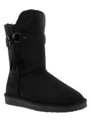 ISLAND BOOT Kozaki zimowe "Crawford" w kolorze czarnym rozmiar: 36. Czarne kozaki damskie Island Boot, z materiału, bez obcasa. Za 118.99 zł.