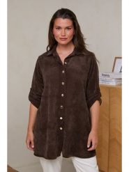 Curvy Lady Bluzka w kolorze brązowym rozmiar: 40/42. Brązowe bluzki damskie Curvy Lady, bez wzorów, klasyczne, bez kołnierzyka, bez ramiączek. Za 153.45 zł.