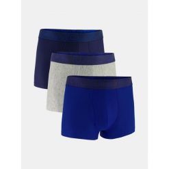 Bokserki męskie Under Armour M Perf Tech 3in Mix Mix, 3-pak. Niebieskie bokserki męskie Under Armour, bez wzorów, z materiału. Za 273.99 zł.