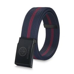 Pasek parciany BETLEWSKI PRC-17_CZ-2 XL granatowy. Niebieskie paski męskie Betlewski, bez wzorów, z materiału. Za 34.99 zł.