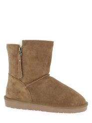 Gooce Skórzane botki zimowe "Tempe" w kolorze jasnobrązowym rozmiar: 39. Brązowe botki damskie Gooce, na zimę, ze skóry, bez obcasa, na platformie, bez zapięcia. Za 266.66 zł.