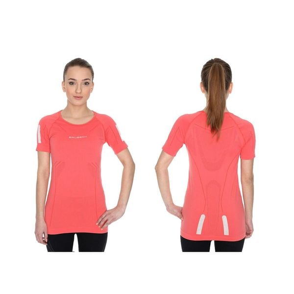 Koszulka damska krótki rękaw Brubeck Athletic koralowy S SS11080. Brązowe bielizna termoaktywna damska Brubeck, s, bez wzorów. Za 109.00 zł.