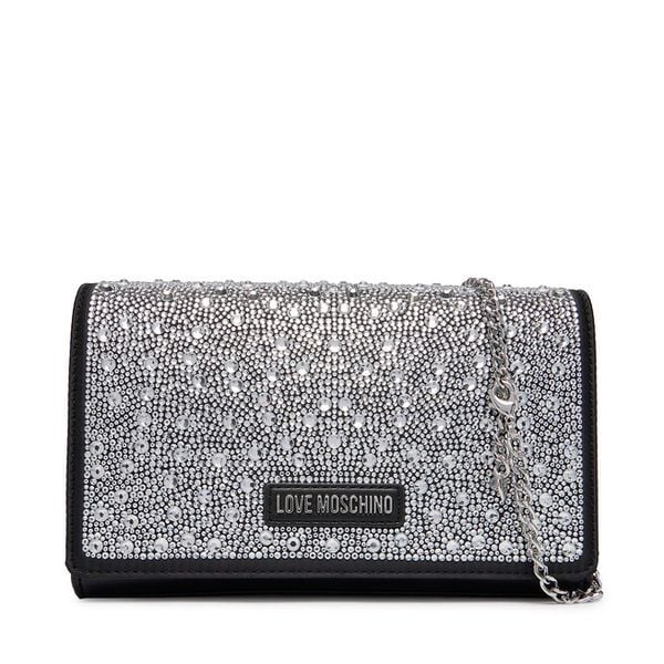 Torebka LOVE MOSCHINO. Czarne torebki klasyczne damskie Love Moschino, bez wzorów, wizytowe, bez kołnierzyka, bez ramiączek. Za 669.00 zł.