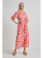 Josephine & Co Sukienka "Jerome" w kolorze koralowo-jasnoróżowym rozmiar: 38. Czerwone sukienki damskie Josephine & Co, na co dzień, bez wzorów, z bawełny, bez kołnierzyka, bez ramiączek, maxi, proste. Za 282.99 zł.
