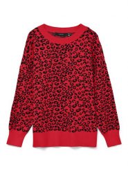 Vero Moda Sweter w kolorze czerwonym rozmiar: L. Czerwone swetry klasyczne damskie Vero Moda, l, bez kołnierzyka. Za 95.92 zł.