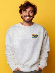 WOOOP Bluza w kolorze szarym rozmiar: L. Szare bluzy bez kaptura męskie Wooop, l, prążkowane. Za 112.45 zł.