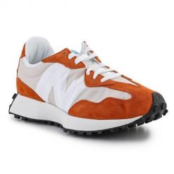 Buty do chodzenia męskie New Balance U327LF. Brązowe buty sportowe na co dzień męskie New Balance, z materiału, bez zapięcia, trekkingowe. Za 688.00 zł.