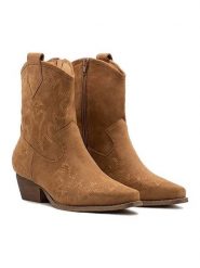 Bellucci Botki w kolorze jasnobrązowym rozmiar: 39. Brązowe botki damskie Bellucci, eleganckie, bez obcasa, bez zapięcia. Za 130.99 zł.