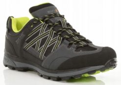 Męskie buty trekkingowe Samaris Low II RMF540. Czarne buty trekkingowe męskie Regatta, na zimę, z gumy, bez zapięcia, trekkingowe. Za 249.99 zł.