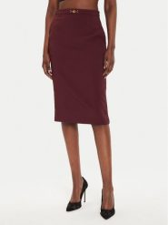 Elisabetta Franchi Spódnica ołówkowa GO-044-46E2 Bordowy Slim Fit. Czerwone spódniczki damskie Elisabetta Franchi, bez wzorów, z syntetyku, ołówkowe. Za 999.99 zł.