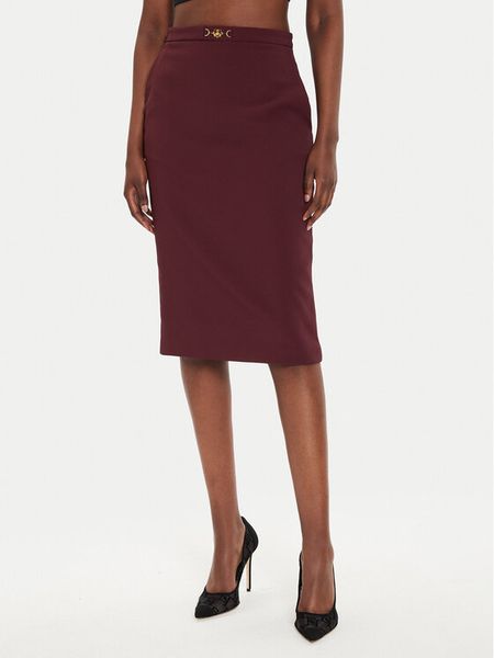 Elisabetta Franchi Spódnica ołówkowa GO-044-46E2 Bordowy Slim Fit. Czerwone spódniczki damskie Elisabetta Franchi, bez wzorów, z syntetyku, ołówkowe. Za 999.99 zł.