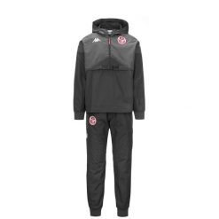 Bluza dresowa 1/2 z kapturem Tunisie Asteody 2024. Szare bluzy z kapturem męskie Kappa, xl, z dresówki. W wyprzedaży za 354.25 zł.