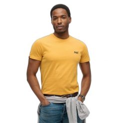 T-shirt bawełniany z logo Superdry Essential. Brązowe t-shirty męskie Superdry., xl, bez wzorów, z bawełny, bez kołnierzyka. Za 135.95 zł.