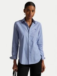 Polo Ralph Lauren Koszula 211941509004 Błękitny Slim Fit. Niebieskie koszule damskie Polo Ralph Lauren, bez wzorów, z bawełny, bez kołnierzyka, bez ramiączek. Za 619.99 zł.