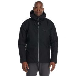 Kurtka przeciwdeszczowa męska Rab Namche GTX Jacket z kapturem. Szare kurtki męskie RAB, m, bez wzorów, sportowe, z kapturem. Za 1,198.39 zł.