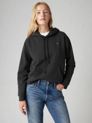 Levi's Bluza w kolorze czarnym rozmiar: L. Czarne bluzy z kapturem damskie Levi's, l. Za 124.98 zł.