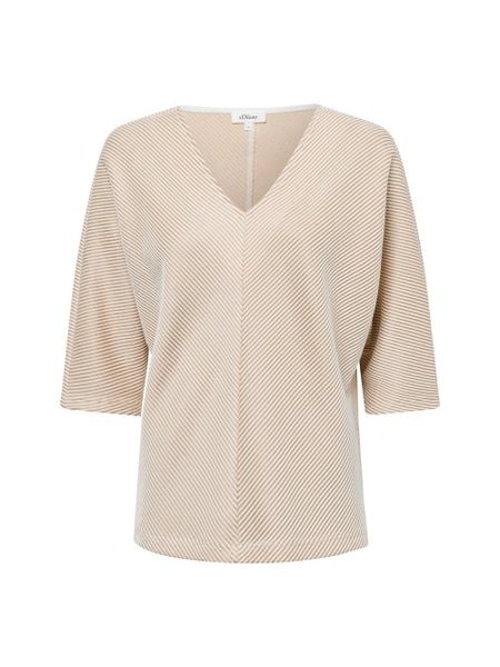 S.Oliver Bluza Kobiety brązowy, 36. Brązowe bluzy bez kaptura damskie S.Oliver, s, z bawełny. Za 199.95 zł.