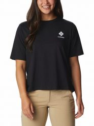 Columbia Koszulka "North Cascades™" w kolorze granatowym rozmiar: M. Niebieskie bluzki damskie Columbia, m, bez wzorów, z bawełny, bez kołnierzyka, bez ramiączek. Za 79.03 zł.