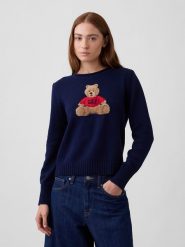GAP Sweter w kolorze granatowym rozmiar: XL. Niebieskie swetry klasyczne damskie GAP, xl, z bawełny, bez kołnierzyka. Za 194.95 zł.