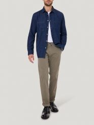 Pierre Cardin Spodnie chino w kolorze szarobrązowym rozmiar: W35/L30. Brązowe spodnie materiałowe męskie Pierre Cardin, bez wzorów. Za 159.95 zł.