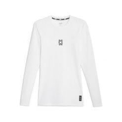 Męska koszulka z długim rękawem do koszykówki Hoops Team PUMA White. Białe koszulki męskie z długim rękawem Puma, l, z materiału. Za 198.33 zł.