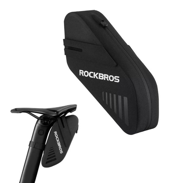 Sakwa, torba rowerowa pod siodełko ROCKBROS (30130078002). Czarne torby męskie na ramię ROCKBROS, bez wzorów, bez dodatków. Za 65.99 zł.