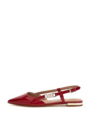 Guess Baleriny FLTFR2 PAF05 Czerwony. Czerwone baleriny damskie Guess, z aplikacjami, ze skóry, bez obcasa. Za 289.99 zł.