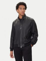 BOSS Kurtka skórzana H-Moiner 50543899 Czarny Regular Fit. Czarne kurtki męskie Boss, m, bez wzorów, ze skóry, bez kaptura. Za 2,199.00 zł.