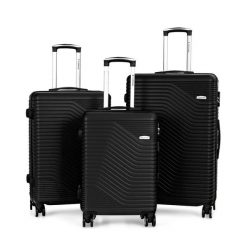 Zestaw walizek podróżnych 3w1 Sapphire ST-140 - czarne DUO. Czarne walizki SAPPHIRE, bez wzorów, z gumy, duże. W wyprzedaży za 338.00 zł.