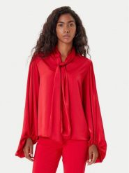 Rinascimento Bluzka CFC0126202003 Czerwony Loose Fit. Czerwone bluzki damskie RINASCIMENTO, s, bez wzorów, z syntetyku, bez ramiączek. Za 309.99 zł.