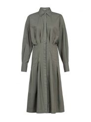 Herrlicher Sukienka w kolorze khaki rozmiar: S. Brązowe sukienki damskie Herrlicher, s, bez wzorów, z bawełny, bez kołnierzyka, bez ramiączek, midi. Za 247.95 zł.