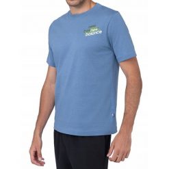 Koszulka Męska T-Shirt New Balance Niebieska Bawełna Sportowa. Niebieskie t-shirty męskie New Balance, m, z bawełny, bez ramiączek. Za 129.00 zł.
