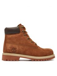 Timberland Trapery 6 In Prem 14949 Brązowy. Brązowe trapery damskie Timberland, z nubiku, bez obcasa. Za 719.99 zł.