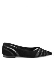 Eva Minge Baleriny LUCY-V1166-08-1 Czarny. Czarne baleriny damskie Eva Minge, bez wzorów, ze skóry, bez obcasa. Za 319.99 zł.