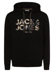 Jack & Jones bluza z kapturem Mężczyźni Materiał dresowy czarny, S. Czarne bluzy z kapturem męskie Jack & Jones, m, z dresówki. Za 139.95 zł.