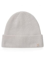 Tommy Hilfiger Czapka Th Cashmere AW0AW17772 Szary. Szare czapki zimowe damskie Tommy Hilfiger, z kaszmiru. Za 389.99 zł.