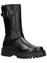 Wojas Skórzane kozaki w kolorze czarnym rozmiar: 38. Czarne kozaki damskie Wojas, bez obcasa. Za 431.78 zł.