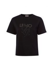 Liu Jo Collection Koszulka Kobiety Bawełna czarny, S. Czarne t-shirty damskie Liu Jo Collection, s, z aplikacjami, z bawełny, bez kołnierzyka. Za 229.95 zł.