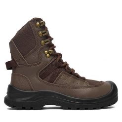 Trzewiki Hunter. Brązowe botki damskie Hunter, bez obcasa, na płaskiej podeszwie, bez zapięcia. Za 349.99 zł.