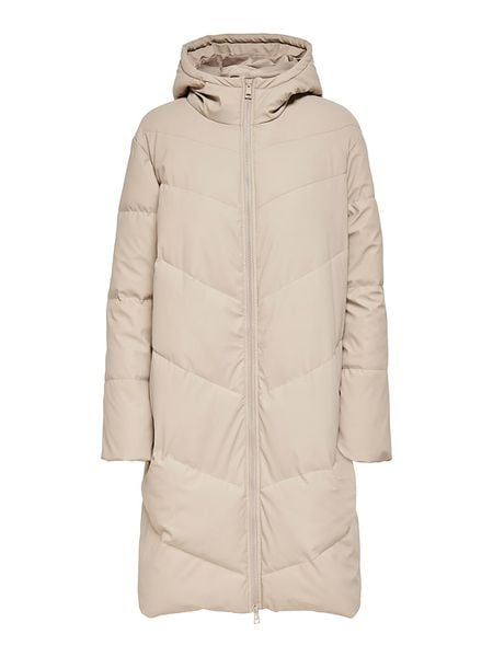 JDY Płaszcz zimowy "Ulrikka" w kolorze kremowym rozmiar: L. Brązowe płaszcze damskie JDY, na zimę, l, bez wzorów, z puchu. Za 250.35 zł.