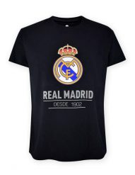 Ulubiona czarna koszulka kibiców Realu Madryt. Czarne t-shirty sportowe męskie Real Madrid, s, z bawełny, bez ramiączek, do piłki nożnej. Za 110.91 zł.