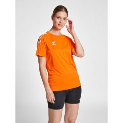 Koszulka damska Hummel Core Poly. Brązowe bluzki sportowe damskie HUMMEL, xs, z poliamidu, bez kołnierzyka, bez ramiączek. Za 151.00 zł.