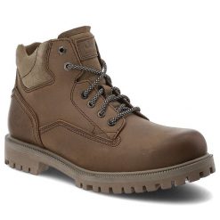 Brązowe Trapery Jeep Solidne Buty Męskie. Brązowe buty zimowe męskie Jeep, ze skóry, bez zapięcia. Za 382.99 zł.