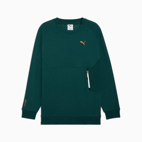 Bluza męska Puma PUMATECH RELAXED CREW FL zielona r L. Zielone bluzy bez kaptura męskie Puma, l, z bawełny. Za 254.86 zł.