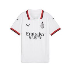 Młodzieżowa koszulka wyjazdowa AC Milan 24/25 PUMA White. Biała bluzki damskie Puma, m, bez wzorów, bez kołnierzyka. W wyprzedaży za 270.40 zł.